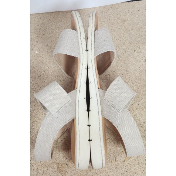 BOC WOMEN'S Cream Thick Strappy Boho Peasant Hippie SLINGBACK SANDALS SIZE 8M - Picture 4 of 9